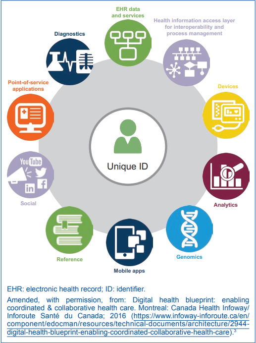 Les composantes d'une architecture nationale de santé numérique axée sur le patient